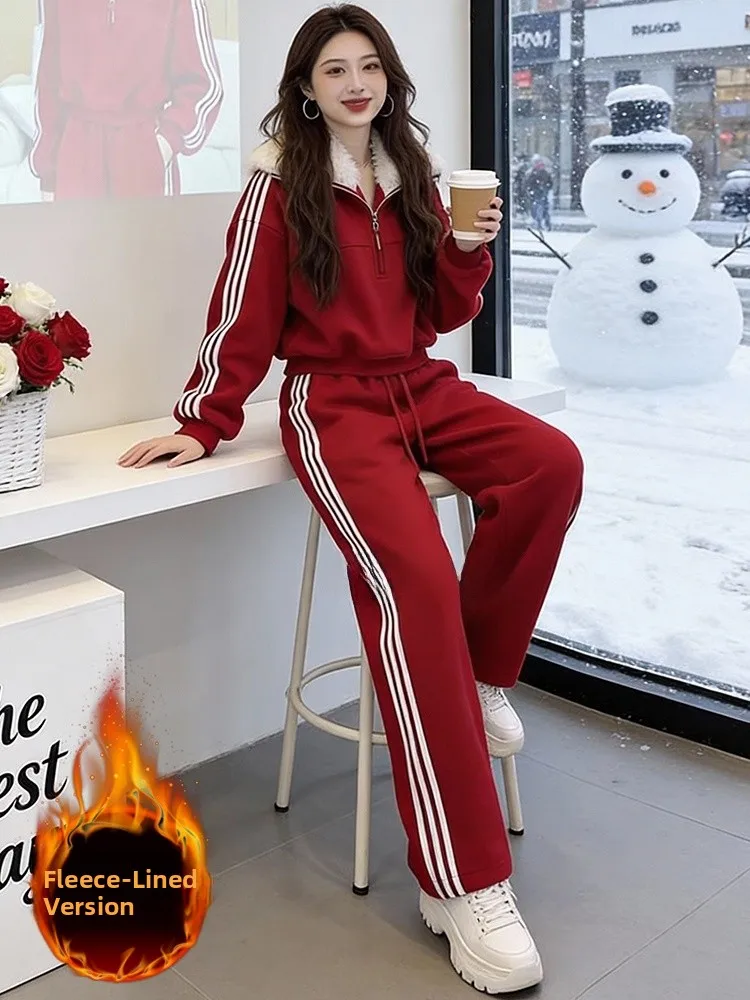 Elegant Sportswear Set Women's Long Sleeve Hoodie Wide Leg Pants Two Piece Suite Casual Comfortable Slimming Spring Fashion
Elegant Sportswear Set Women's Long Sleeve Hoodie Wide Leg Pants Two Piece Suite Casual Comfortable Slimming Spring Fashion