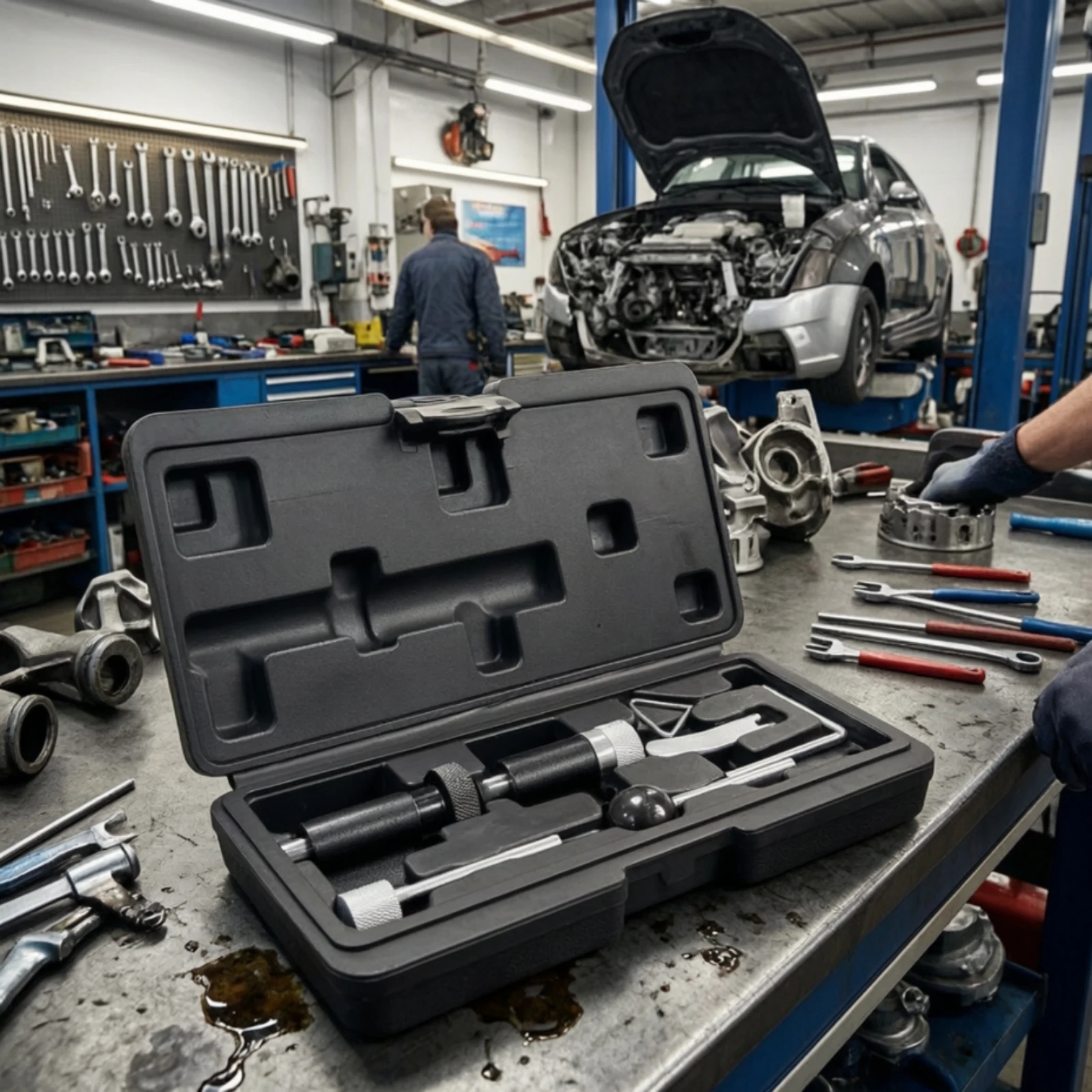 6 Pieces VW Automotive Timing Tool High Quality Material Timing Belt Tool Set Heavy Duty Portable Case for Mechanics
6 Pieces VW Automotive Timing Tool High Quality Material Timing Belt Tool Set Heavy Duty Portable Case for Mechanics
