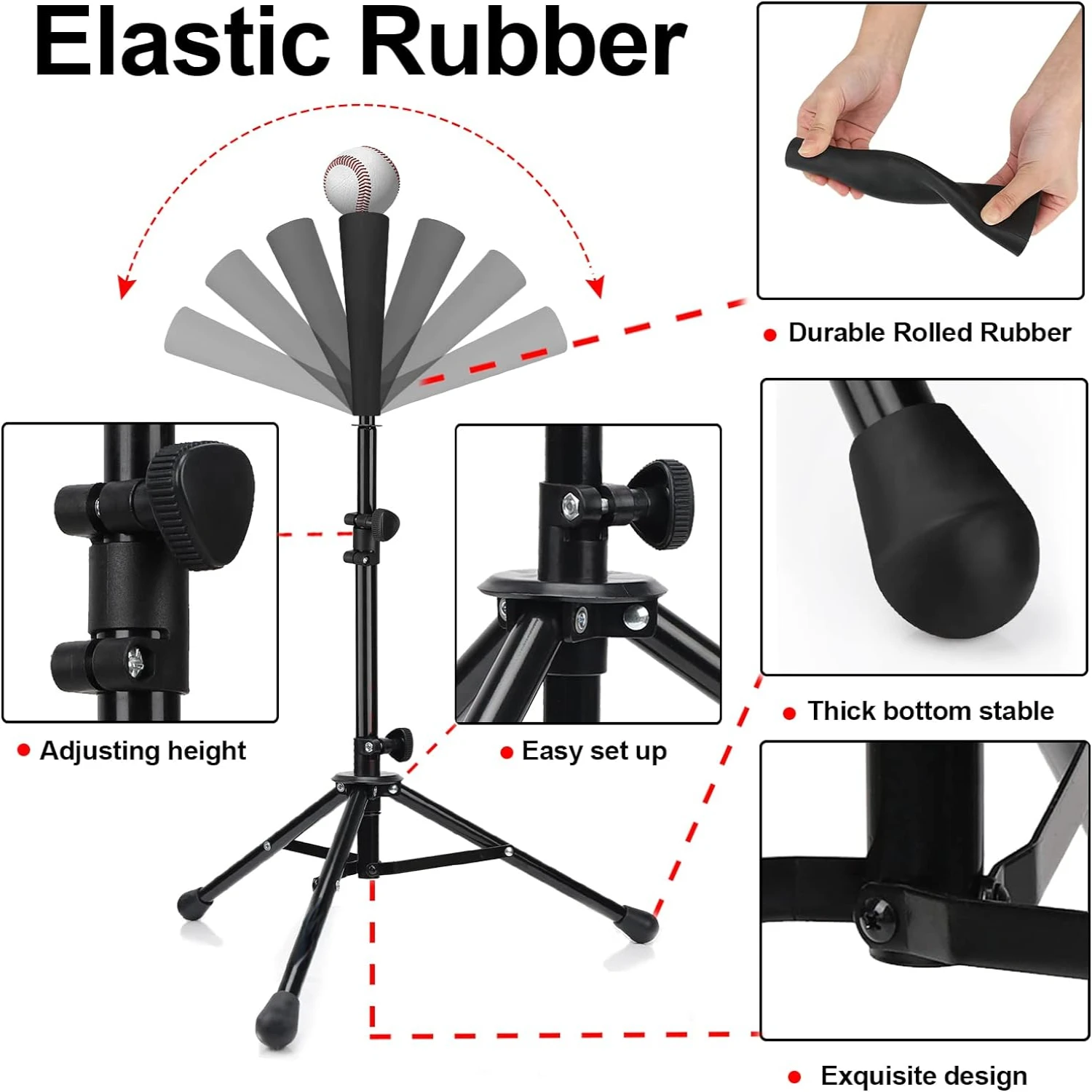 Convenient, Adjustable, and Sturdy Portable Baseball Tee - Ideal for Softball and Batting Practice on the Go - Effortless and Fu
Convenient, Adjustable, and Sturdy Portable Baseball Tee - Ideal for Softball and Batting Practice on the Go - Effortless and Fu