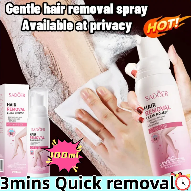 Permanent Hair Removal Mousse Spray Body Non-irritating Inhibit Hair Development Long Silky Skin Painless Hair Removal Foam100ml
Permanent Hair Removal Mousse Spray Body Non-irritating Inhibit Hair Development Long Silky Skin Painless Hair Removal Foam100ml