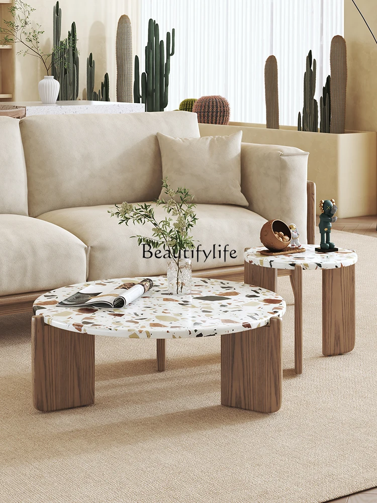 Nordic Solid Wood Size round Coffee Table Combination Ash Terrazzo Sofa Misty Style Designer
Nordic Solid Wood Size round Coffee Table Combination Ash Terrazzo Sofa Misty Style Designer