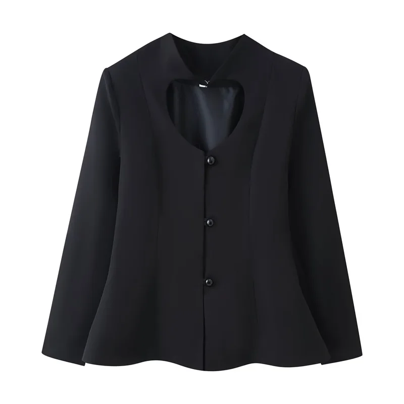 Withered European And American Style Heart-shaped Hollow Waist Slimming Jacket Top Woman Clothes Tops Ropa Mujer Blazer
Withered European And American Style Heart-shaped Hollow Waist Slimming Jacket Top Woman Clothes Tops Ropa Mujer Blazer