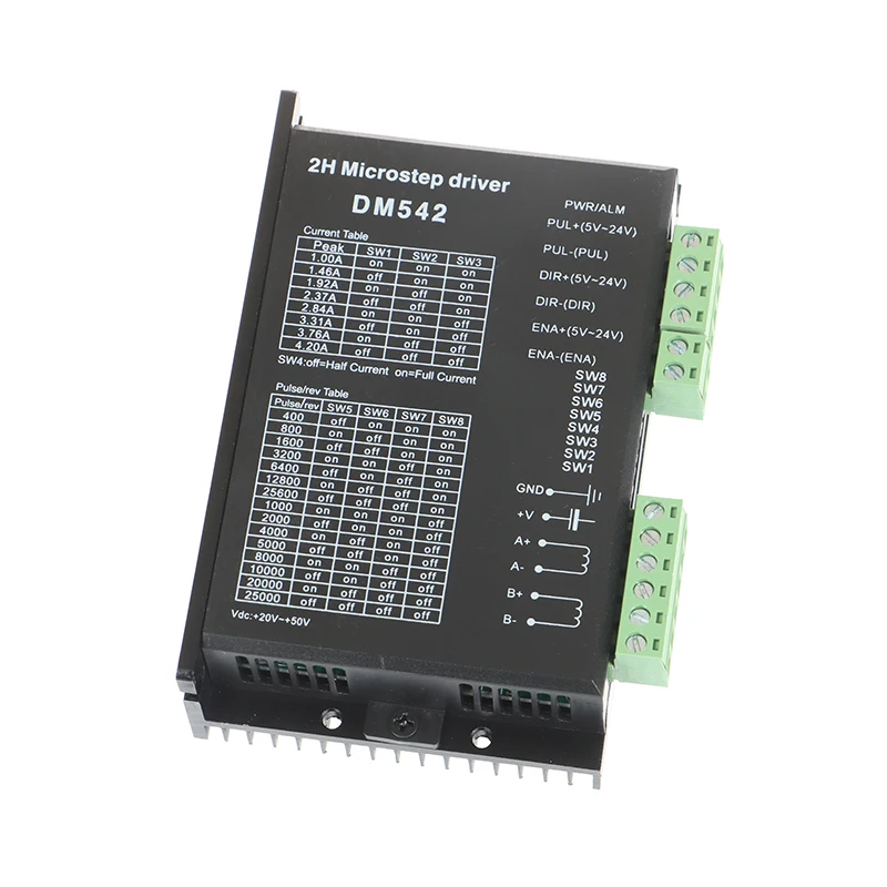 DM542 Stepper Motor Controller 2-phase Digital Stepper Motor Driver
DM542 Stepper Motor Controller 2-phase Digital Stepper Motor Driver