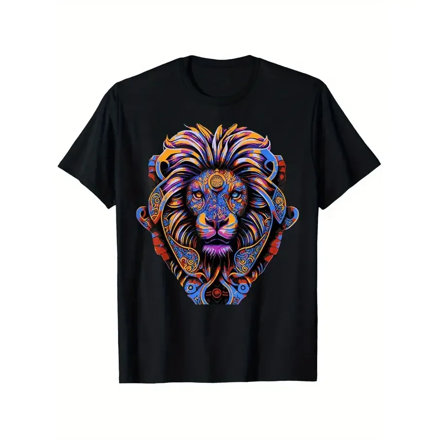【New Arrival】Psychedelic Tribal Lion Head Graphic T-Shirt Vibrant Neon Animal Art Casual Cotton Short Sleeve Tee Unisex Crew Neck Top
【New Arrival】Psychedelic Tribal Lion Head Graphic T-Shirt Vibrant Neon Animal Art Casual Cotton Short Sleeve Tee Unisex Crew Neck Top