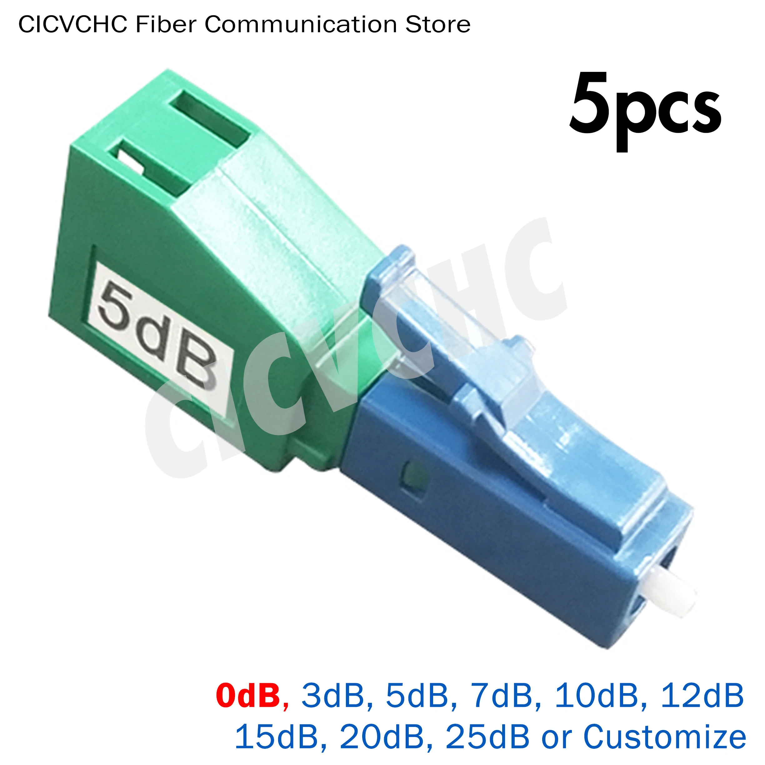 5pcs LC/UPC ( Male )-LC/APC ( Female ) Attenuators (0, 1 to 25dB)/Plug-in type /Fiber Optical
5pcs LC/UPC ( Male )-LC/APC ( Female ) Attenuators (0, 1 to 25dB)/Plug-in type /Fiber Optical