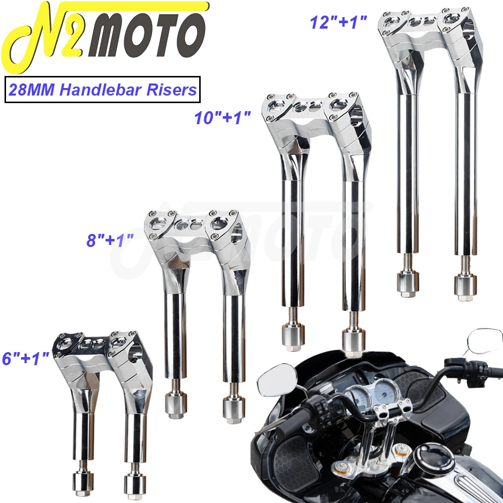 1-1/8 inch 28MM Handlebar Risers New Motorcycle Black Chrome Pullback Modular Bar Mount Handle Clamp For Harley Dyna FXD Touring
1-1/8 inch 28MM Handlebar Risers New Motorcycle Black Chrome Pullback Modular Bar Mount Handle Clamp For Harley Dyna FXD Touring