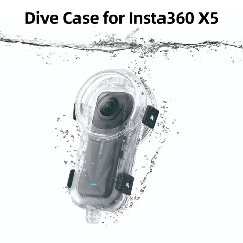 ที่มองไม่เห็นดําน้ําสําหรับ Insta360 X5, 60 m/197ft กันน้ําใต้น้ําดําน้ําสําหรับ Insta 360 X5 อุปกรณ์เสริม