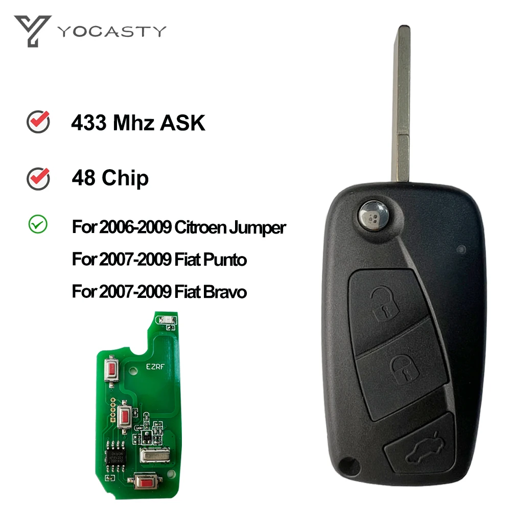 YOCASTY Flip Folding Remote Key 3 buttons Megamos ID48 For Fiat Bravo Linea Stilo Musa Ducato Ypsilon Daily Citroen Jumper
YOCASTY Flip Folding Remote Key 3 buttons Megamos ID48 For Fiat Bravo Linea Stilo Musa Ducato Ypsilon Daily Citroen Jumper