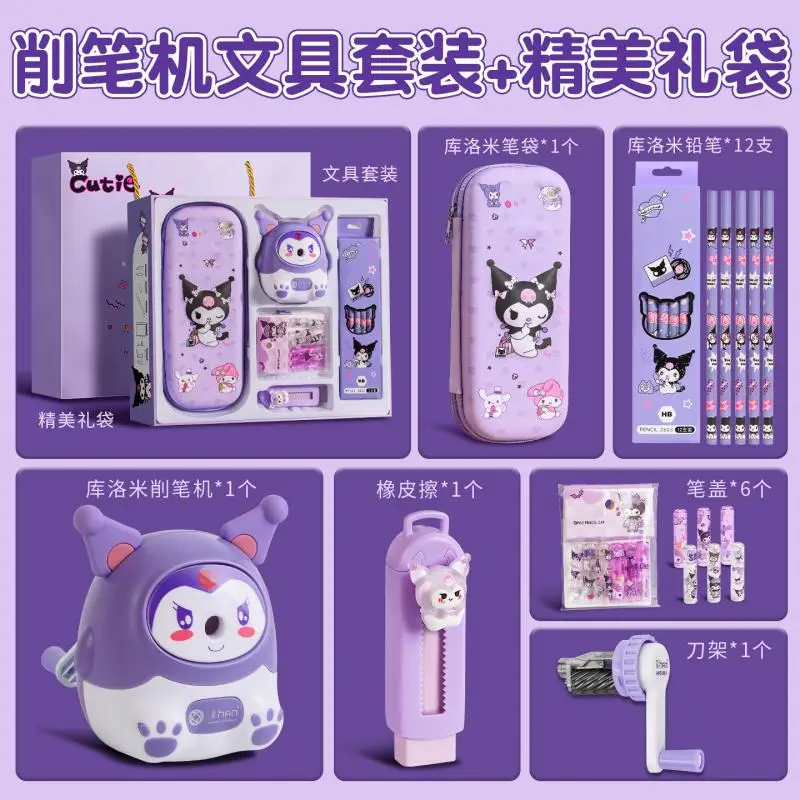 Канцелярский набор Kawaii Kuromi Sanrio Cinnamoroll, канцелярские принадлежности с героями мультфильмов, большой подарочный пакет, аниме, детские школьные принадлежности, коробка для хранения 
Канцелярский набор Kawaii Kuromi Sanrio Cinnamoroll, канцелярские принадлежности с героями мультфильмов, большой подарочный пакет, аниме, детские школьные принадлежности, коробка для хранения