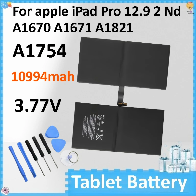 New 10994mah 3.77V A1754 Bateria for IPad Pro 12.9 2 Nd Gen A1670 A1671 A1821 Replace The Battery
New 10994mah 3.77V A1754 Bateria for IPad Pro 12.9 2 Nd Gen A1670 A1671 A1821 Replace The Battery