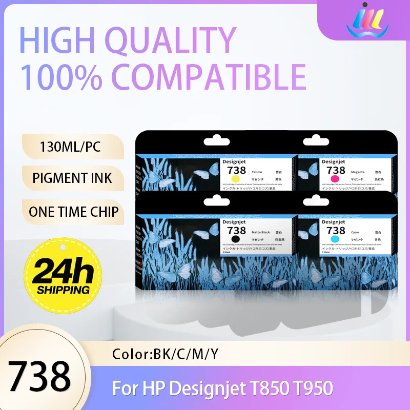 JMDD 738 Compatible Ink Cartridge Full With Pigment Ink For HP DesignJet T850 T950 Printers
JMDD 738 Compatible Ink Cartridge Full With Pigment Ink For HP DesignJet T850 T950 Printers