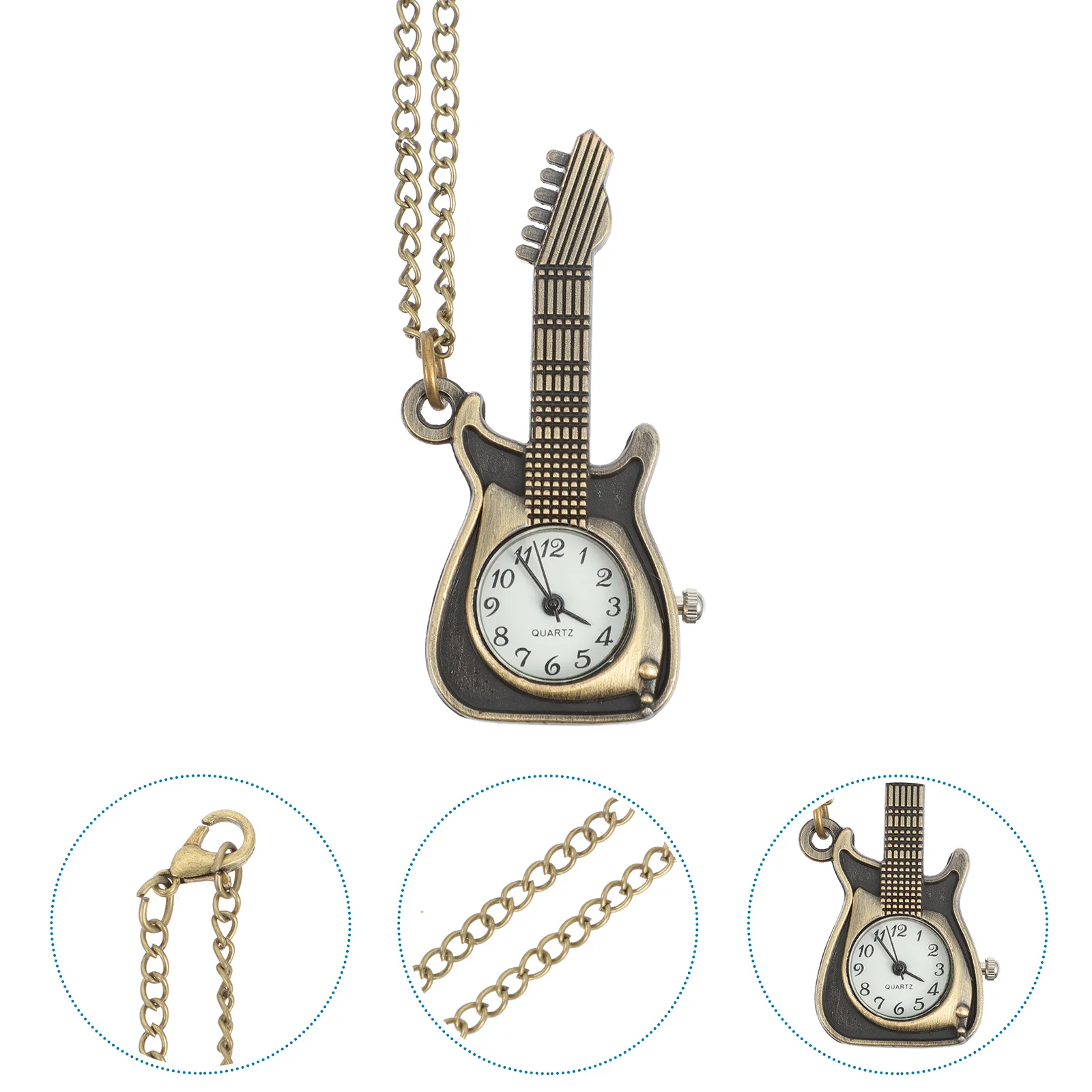 Vintage Men's Pocket Watch Guitar Design Quartz Movement Large Number Markers Easy Carry Retro Watch Necklace Steampunk Fashion
Vintage Men's Pocket Watch Guitar Design Quartz Movement Large Number Markers Easy Carry Retro Watch Necklace Steampunk Fashion