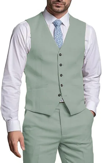 Customized Suits for Men 2 Pieces Vest and Pants Set Classic Suit for Men Gentleman Tuxedo Suit for Men for Wedding Summer Beach
Customized Suits for Men 2 Pieces Vest and Pants Set Classic Suit for Men Gentleman Tuxedo Suit for Men for Wedding Summer Beach