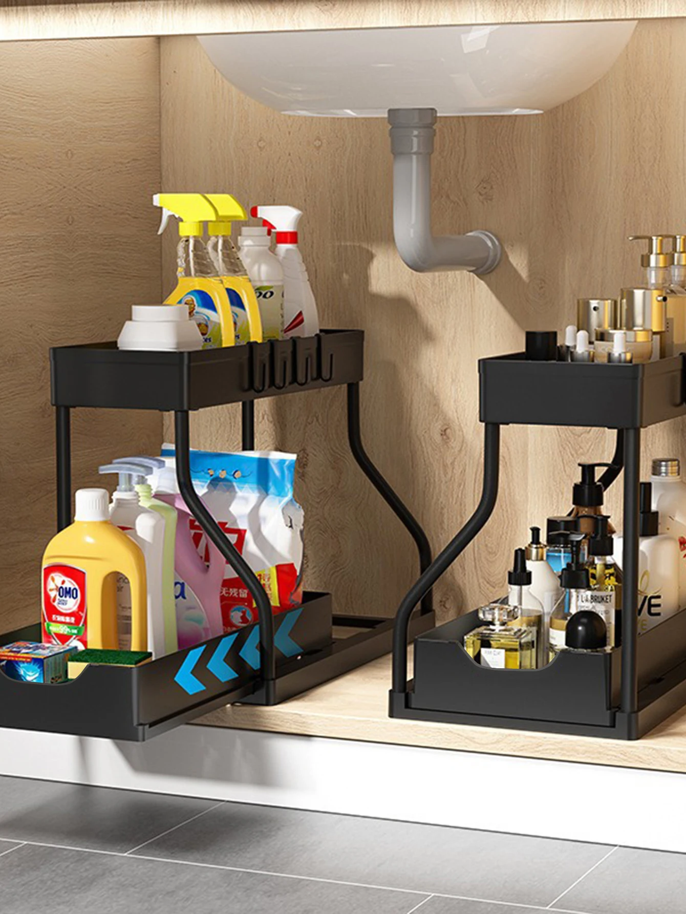 2 Tier Pull Out Organizer Under Sink for Kitchen Spices Bathroom Cosmetics Living Room Table Storage Cabinet
2 Tier Pull Out Organizer Under Sink for Kitchen Spices Bathroom Cosmetics Living Room Table Storage Cabinet