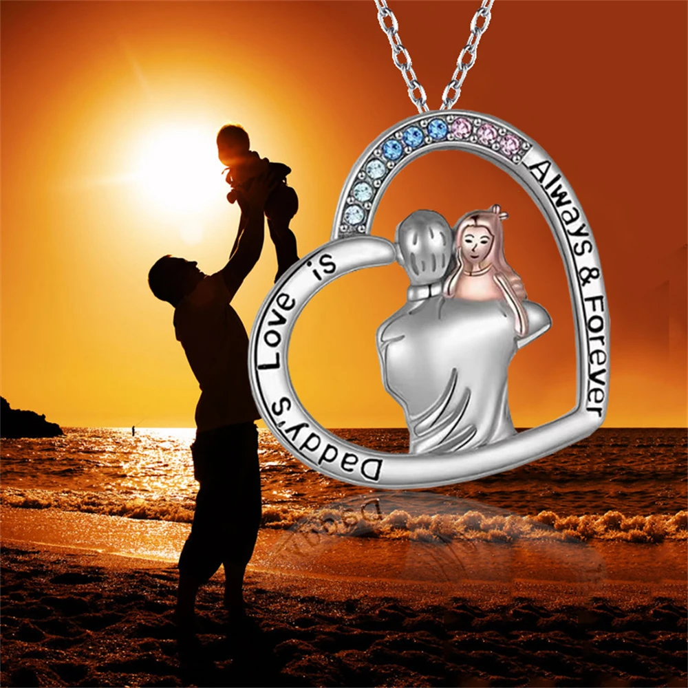 Dainty Father and Daughter Necklace for Men Girls Exquisite Love Heart Shaped Pendant Clavicle Chain Choker Father's Day Gifts
Dainty Father and Daughter Necklace for Men Girls Exquisite Love Heart Shaped Pendant Clavicle Chain Choker Father's Day Gifts