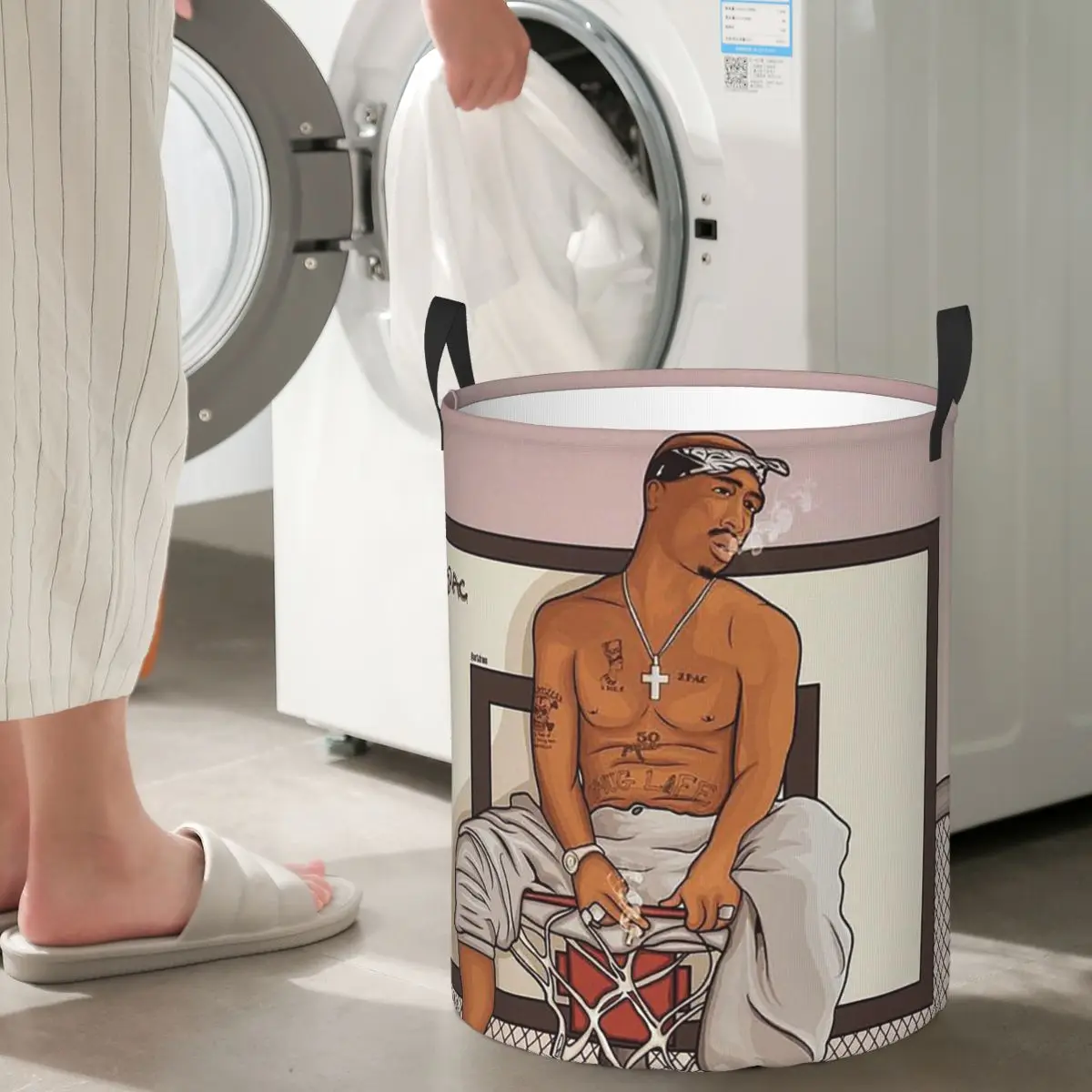 Rapper Tupac 2PAC Hip Hop Foldable Laundry Baskets Dirty Clothes Toys Storage Basket Large Waterproof Bag
Rapper Tupac 2PAC Hip Hop Foldable Laundry Baskets Dirty Clothes Toys Storage Basket Large Waterproof Bag