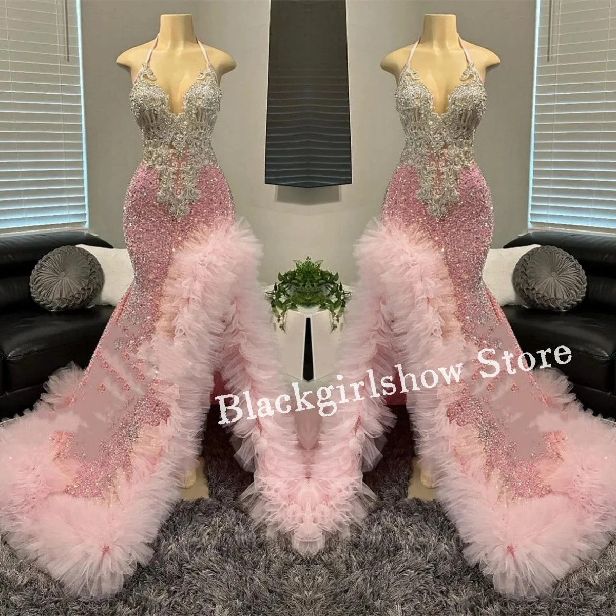 Baby Pink Feather Evening Dresses Luxury Sexy High Split Crystal Rhinestone Black Girls Birthday Party Celebrity Dresses Custom
Baby Pink Feather Evening Dresses Luxury Sexy High Split Crystal Rhinestone Black Girls Birthday Party Celebrity Dresses Custom