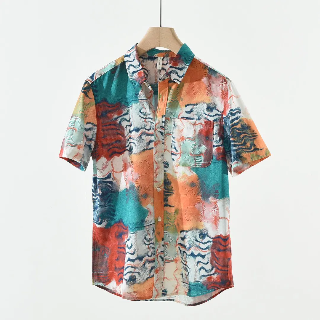 2026 New Print Short Sleeve Shirt for Men Casual Office Shirt Male Fashion Men's Shirts
2026 New Print Short Sleeve Shirt for Men Casual Office Shirt Male Fashion Men's Shirts
