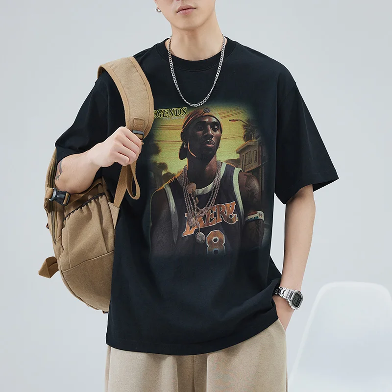 2024 new hip hop fashion short-sleeved T-shirt men's summer pure cotton loose plus size Street fashion printed casual top
2024 new hip hop fashion short-sleeved T-shirt men's summer pure cotton loose plus size Street fashion printed casual top