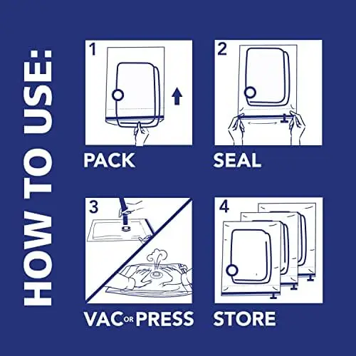 Вакуумные пакеты для хранения Shrink-Pak Jumbo, 3 шт. в упаковке, для постельного белья – прозрачные компрессионные мешки для одеял и пледов
Вакуумные пакеты для хранения Shrink-Pak Jumbo, 3 шт. в упаковке, для постельного белья – прозрачные компрессионные мешки для одеял и пледов