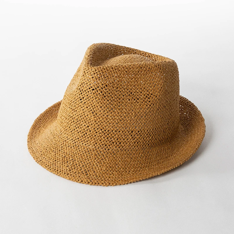 New Paper Grass Outdoor Concave Top Short Hat Eaves Jazz Fedora Hollow Weaving Grass Hat Leisure Sunshade Simple Fashion Sun Hat
New Paper Grass Outdoor Concave Top Short Hat Eaves Jazz Fedora Hollow Weaving Grass Hat Leisure Sunshade Simple Fashion Sun Hat