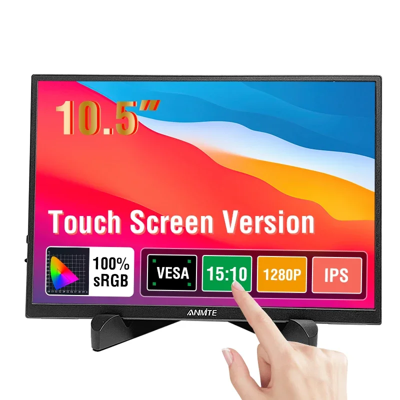 10.5-Inch Portable Touch Monitor 1280P HDR 16:10 Low Blue Light For XBox PS4 / 5 Switch Cell Phone PC Loptop Extension
10.5-Inch Portable Touch Monitor 1280P HDR 16:10 Low Blue Light For XBox PS4 / 5 Switch Cell Phone PC Loptop Extension