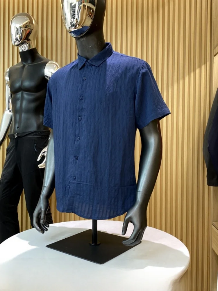 Ice Sensation Yarn Short Sleeve Shirt Men's Soft Skin-friendly Fashionable Standard Fit Summer Casual Style Stripe Pattern
Ice Sensation Yarn Short Sleeve Shirt Men's Soft Skin-friendly Fashionable Standard Fit Summer Casual Style Stripe Pattern