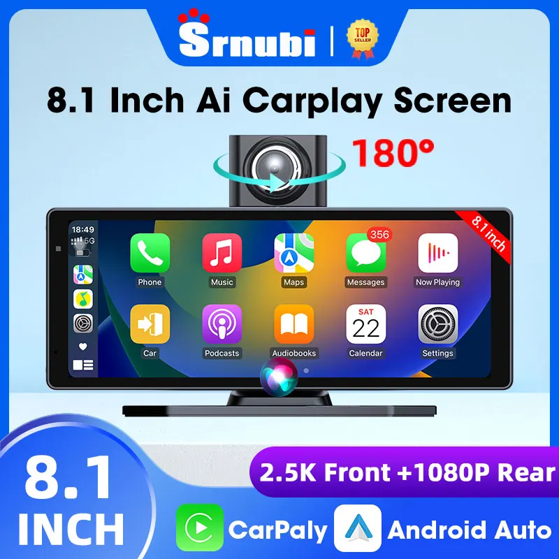 Srnubi 8,1-дюймовый автомобильный видеорегистратор 2,5K Dash Cam 180 ° Вращение 1440P Передняя камера-рекордер Беспроводной Carplay Android Auto Двойной объектив с кронштейном
Srnubi 8,1-дюймовый автомобильный видеорегистратор 2,5K Dash Cam 180 ° Вращение 1440P Передняя камера-рекордер Беспроводной Carplay Android Auto Двойной объектив с кронштейном