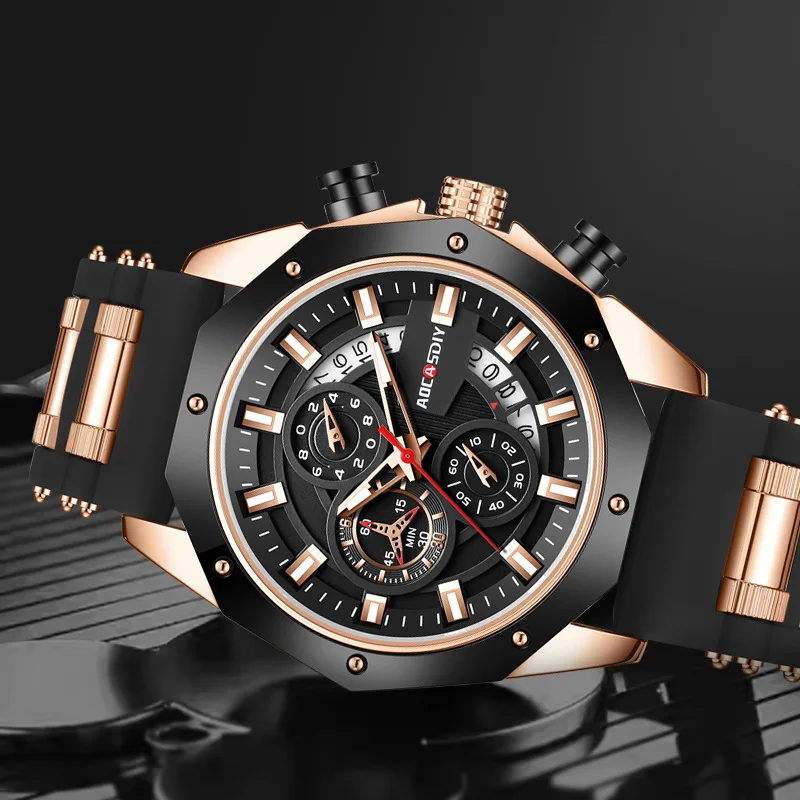 AOCASDIY Sports Men's Watch Trend Multifunctional Quartz Watch Calendar Waterproof Cross-border Popular Watch Men's Watch
AOCASDIY Sports Men's Watch Trend Multifunctional Quartz Watch Calendar Waterproof Cross-border Popular Watch Men's Watch