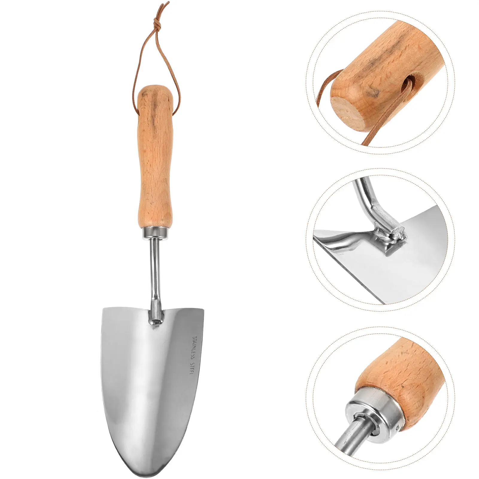 Small Stainless Steel Garden Hand Shovel with Ergonomic Wood Handle for Planting Soil Loosening Weeding Multi Purpose Gardening
Small Stainless Steel Garden Hand Shovel with Ergonomic Wood Handle for Planting Soil Loosening Weeding Multi Purpose Gardening