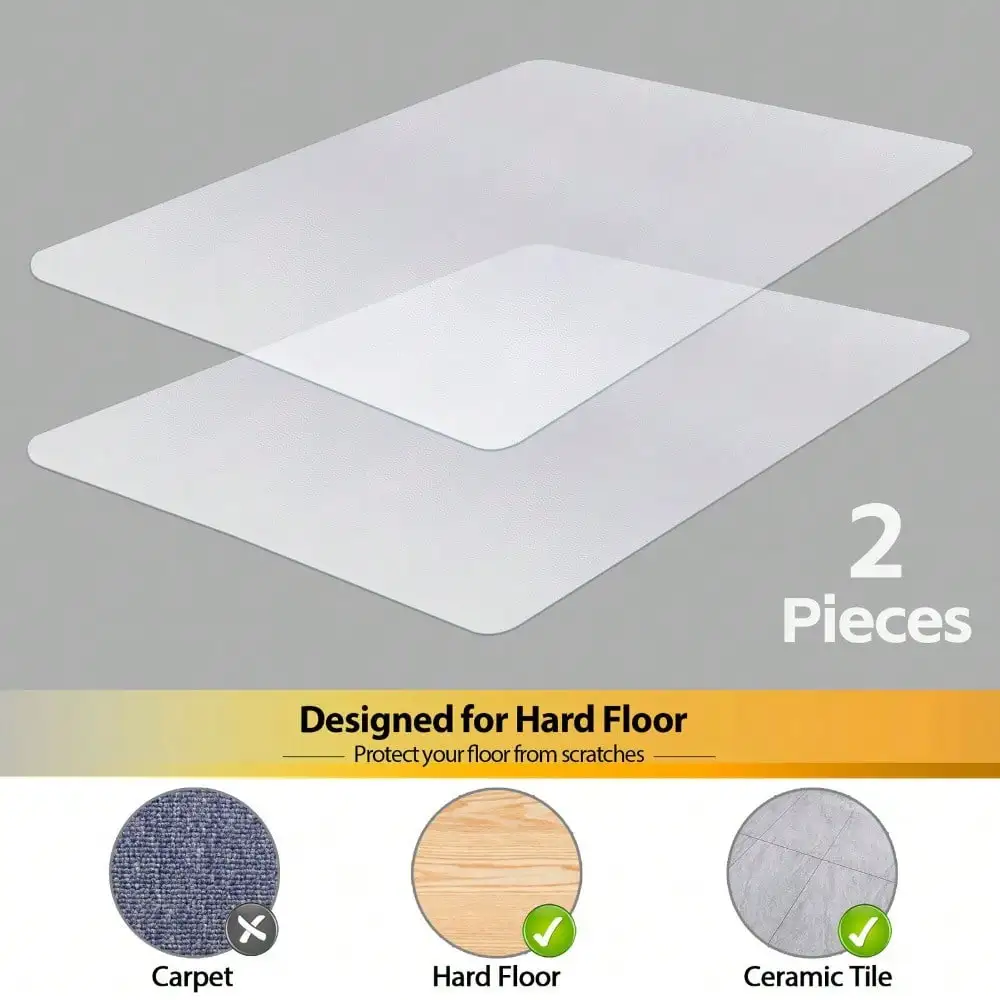 2PCS 60" x 46" Office Chair Mat for Hardwood Floors Clear Rectangular Floor Mat
2PCS 60" x 46" Office Chair Mat for Hardwood Floors Clear Rectangular Floor Mat