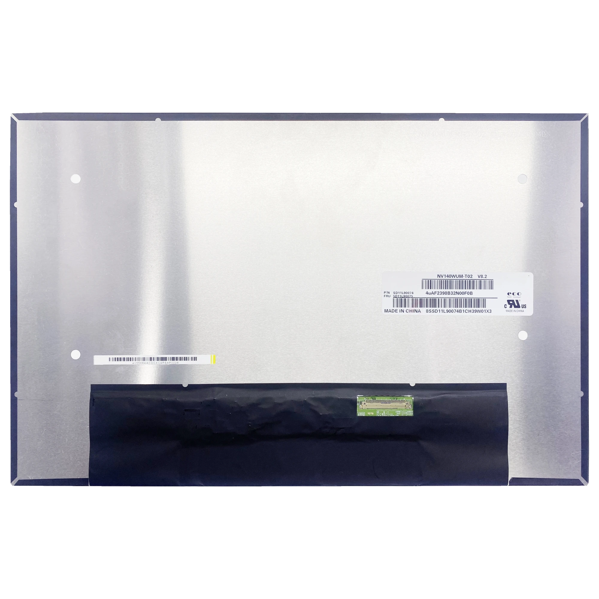 NV140WUM-T02 V8.2 NV140WUM T02 14.0'' Laptop LCD Touch Screen 1920*1200 EDP 40 Pins
NV140WUM-T02 V8.2 NV140WUM T02 14.0'' Laptop LCD Touch Screen 1920*1200 EDP 40 Pins