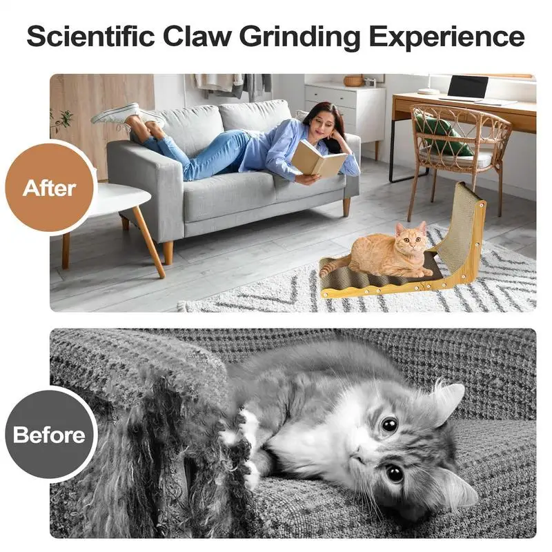 Cat Scratcher L Shaped Indoor Cat Teaser Toys Pet Nail Sharpener Board Interactive Mental Physical Exercise Toy For Kittens
Cat Scratcher L Shaped Indoor Cat Teaser Toys Pet Nail Sharpener Board Interactive Mental Physical Exercise Toy For Kittens