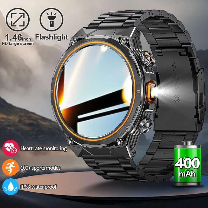 LIGE Smart Bluetooth Call Outdoor Sports IP68 Waterproof 1.46 Inch Screen 400mAh Smartwatch Men 100+ Sport Mode Health Monitor
LIGE Smart Bluetooth Call Outdoor Sports IP68 Waterproof 1.46 Inch Screen 400mAh Smartwatch Men 100+ Sport Mode Health Monitor
