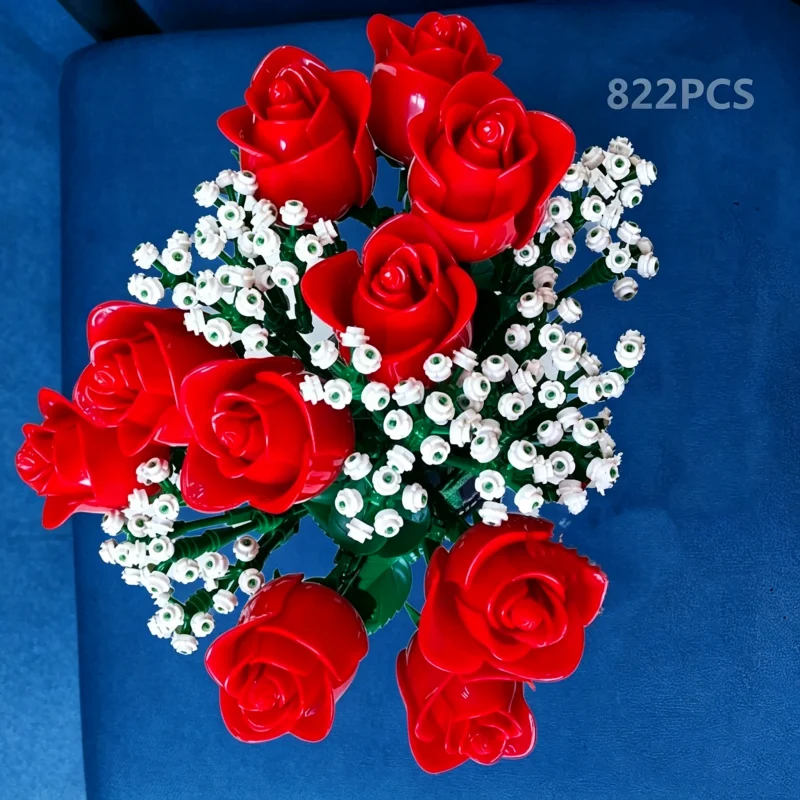 Romantic Rose Bouquet Model Desktop Decoration Holiday Valentine's Day Gifts Birthday Gifts 822PCS Brick Toys Of Boys And Girls
Romantic Rose Bouquet Model Desktop Decoration Holiday Valentine's Day Gifts Birthday Gifts 822PCS Brick Toys Of Boys And Girls