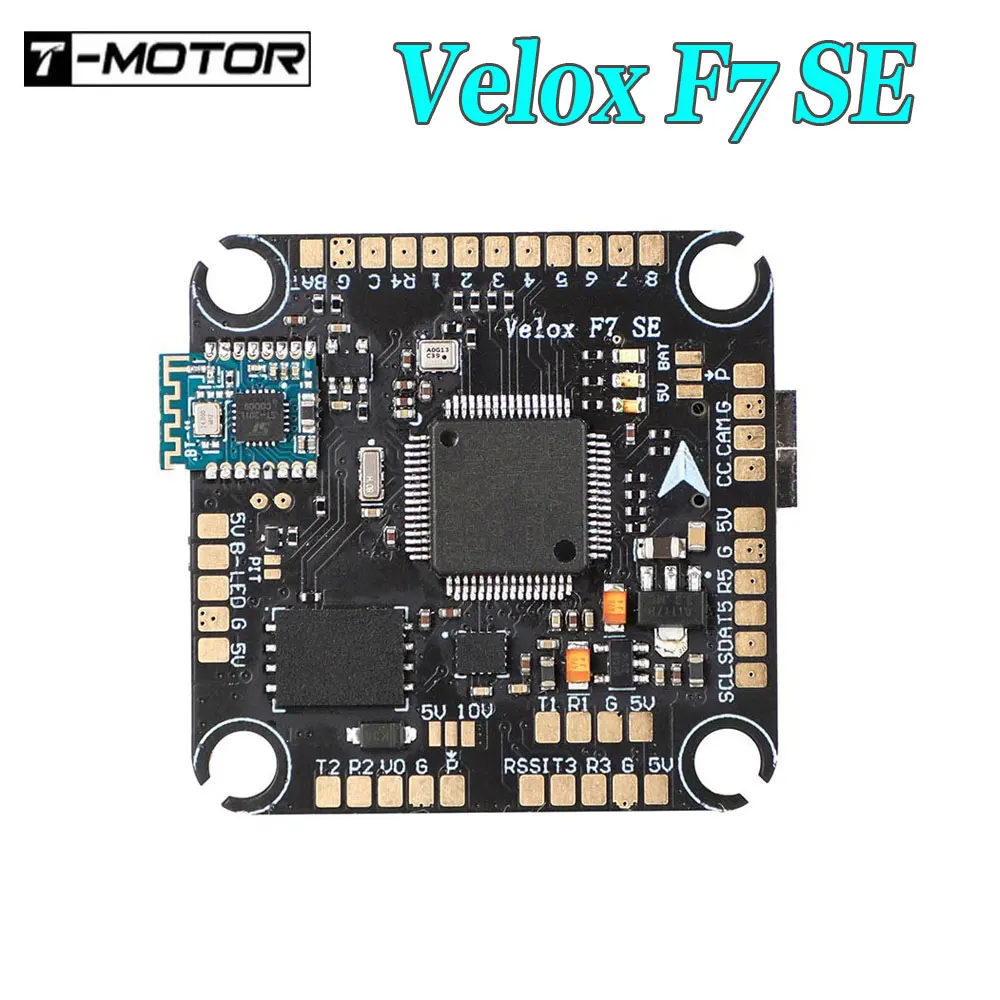 T-MOTOR Velox F7 SE Flight Control Wireless Bluetooth Dual BEC 128M Black Box Support HD/Analog VTV 12-27V(3-6S) For FPV RC
T-MOTOR Velox F7 SE Flight Control Wireless Bluetooth Dual BEC 128M Black Box Support HD/Analog VTV 12-27V(3-6S) For FPV RC