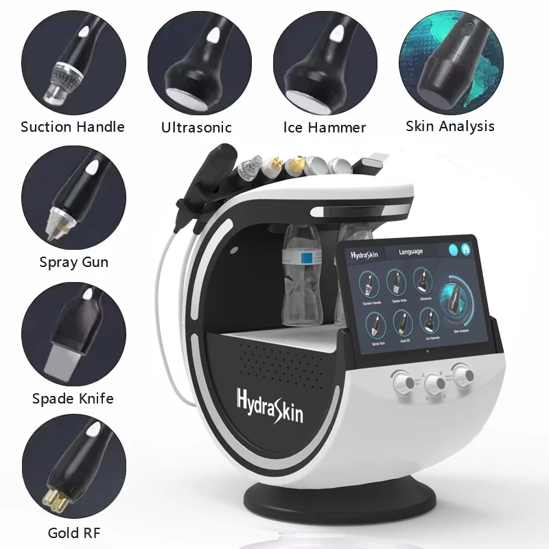 Гидродермабразия 7 в 1, машина для лица Aqua Peel, гидромассажная машина для лица, машина для глубокой очистки воды
Гидродермабразия 7 в 1, машина для лица Aqua Peel, гидромассажная машина для лица, машина для глубокой очистки воды 