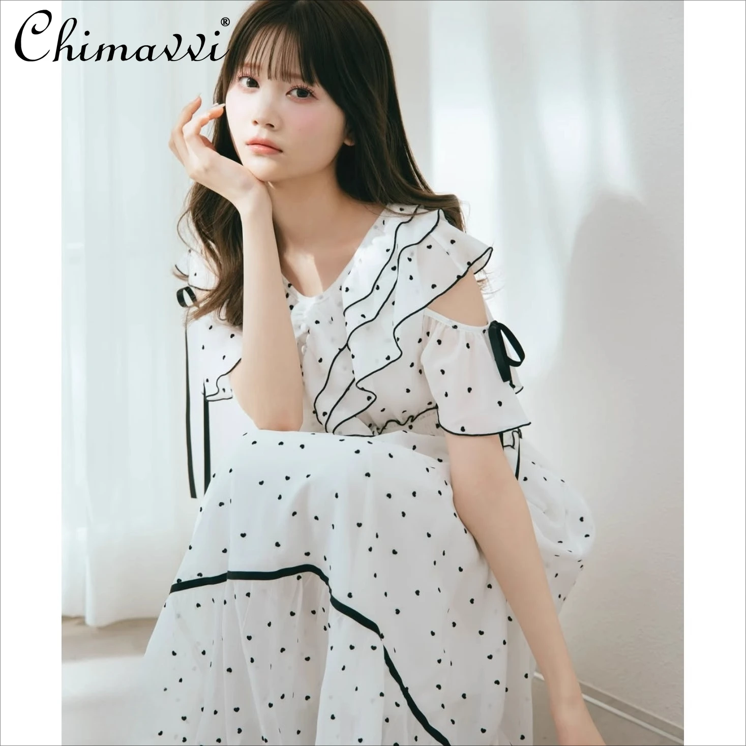 Japanese Elegant Off-the-shoulder Long Dress 2025 Summer New Sweet Girl Super Fairy Lotus Leaf Edge High Waist Women's Dress
Japanese Elegant Off-the-shoulder Long Dress 2025 Summer New Sweet Girl Super Fairy Lotus Leaf Edge High Waist Women's Dress