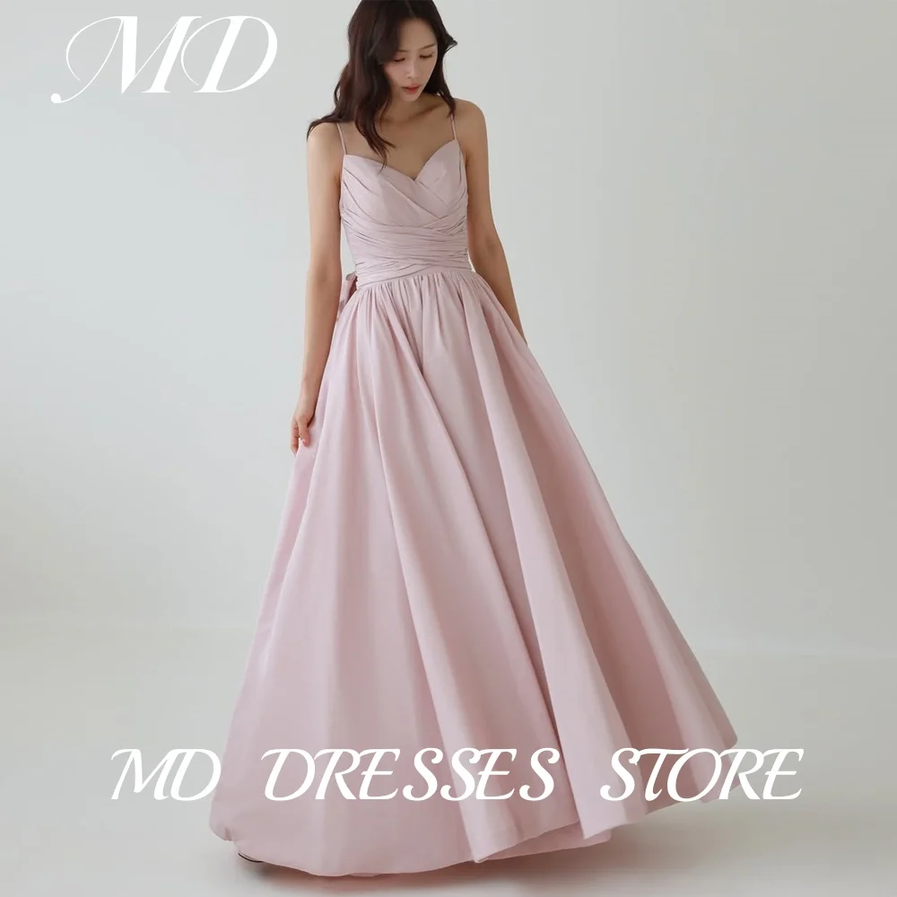 MD Elegant Pink Spaghetti Strap A-line Wedding Dresses Satin Pleat Evening Dress Korea Photoshoot Floor Length Customized 2025
MD Elegant Pink Spaghetti Strap A-line Wedding Dresses Satin Pleat Evening Dress Korea Photoshoot Floor Length Customized 2025