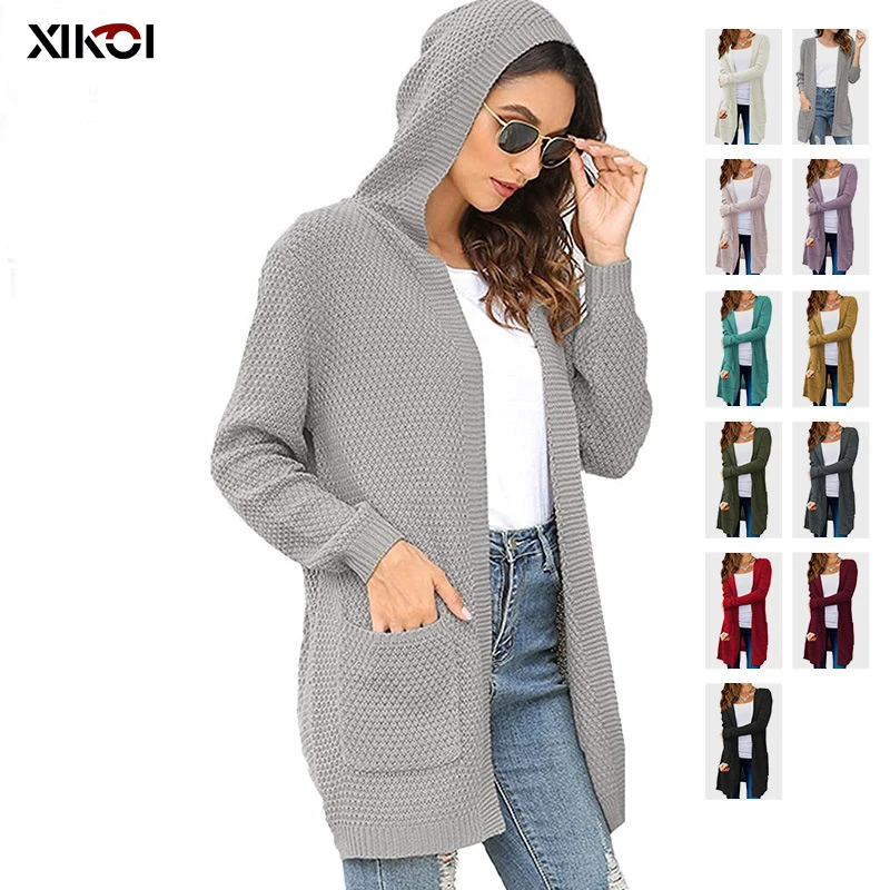 XIKOI Women's Coat Long Sleeve Hoodie Sweaters Open Front Cardigan With Pockets Fashion Women's Autumn Clothing New Knit Tops
XIKOI Women's Coat Long Sleeve Hoodie Sweaters Open Front Cardigan With Pockets Fashion Women's Autumn Clothing New Knit Tops