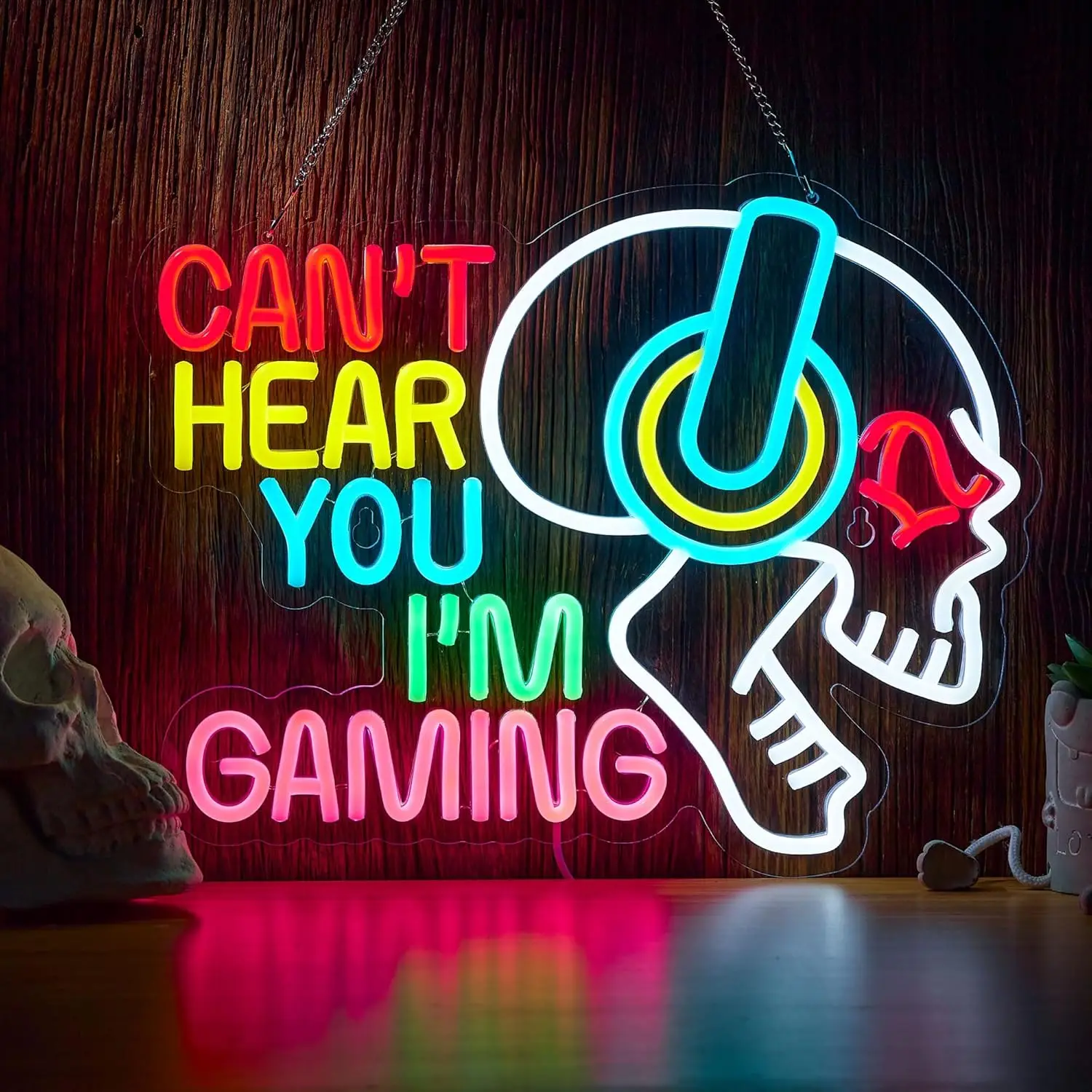 Неоновая LED-подсветка «Я не могу тебя услышать, я играю в игры» для геймерской комнаты, домашнего бара, спальни. Крутой подарок для геймера. USB-питание.
Неоновая LED-подсветка «Я не могу тебя услышать, я играю в игры» для геймерской комнаты, домашнего бара, спальни. Крутой подарок для геймера. USB-питание.