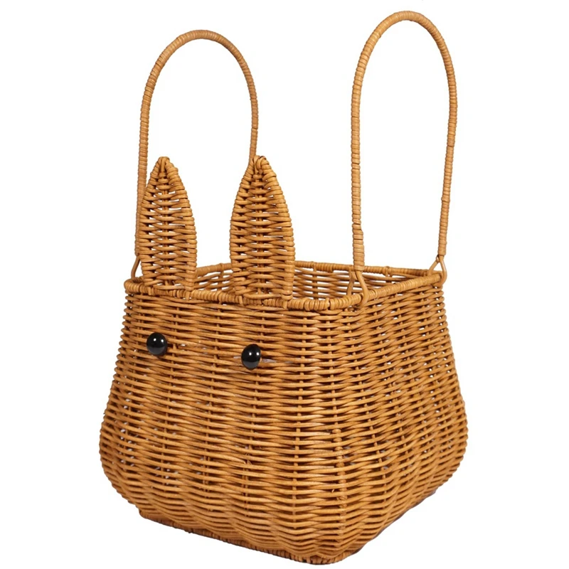 Rattan Basket With Handle, Egg Basket Woven Flower Girl Fruit Basket Wicker Toy Picnic Basket
Rattan Basket With Handle, Egg Basket Woven Flower Girl Fruit Basket Wicker Toy Picnic Basket