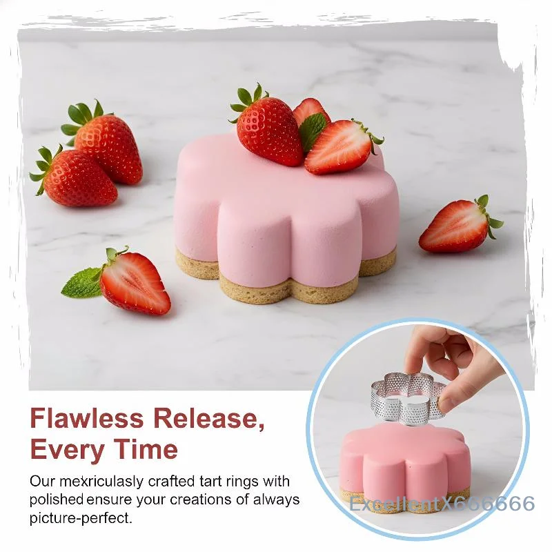 Stainless Steel Tart Ring 1 Pcs Baking Tool with Perforated Sides for Mousse Crumpet and Pastry Making at Home
Stainless Steel Tart Ring 1 Pcs Baking Tool with Perforated Sides for Mousse Crumpet and Pastry Making at Home