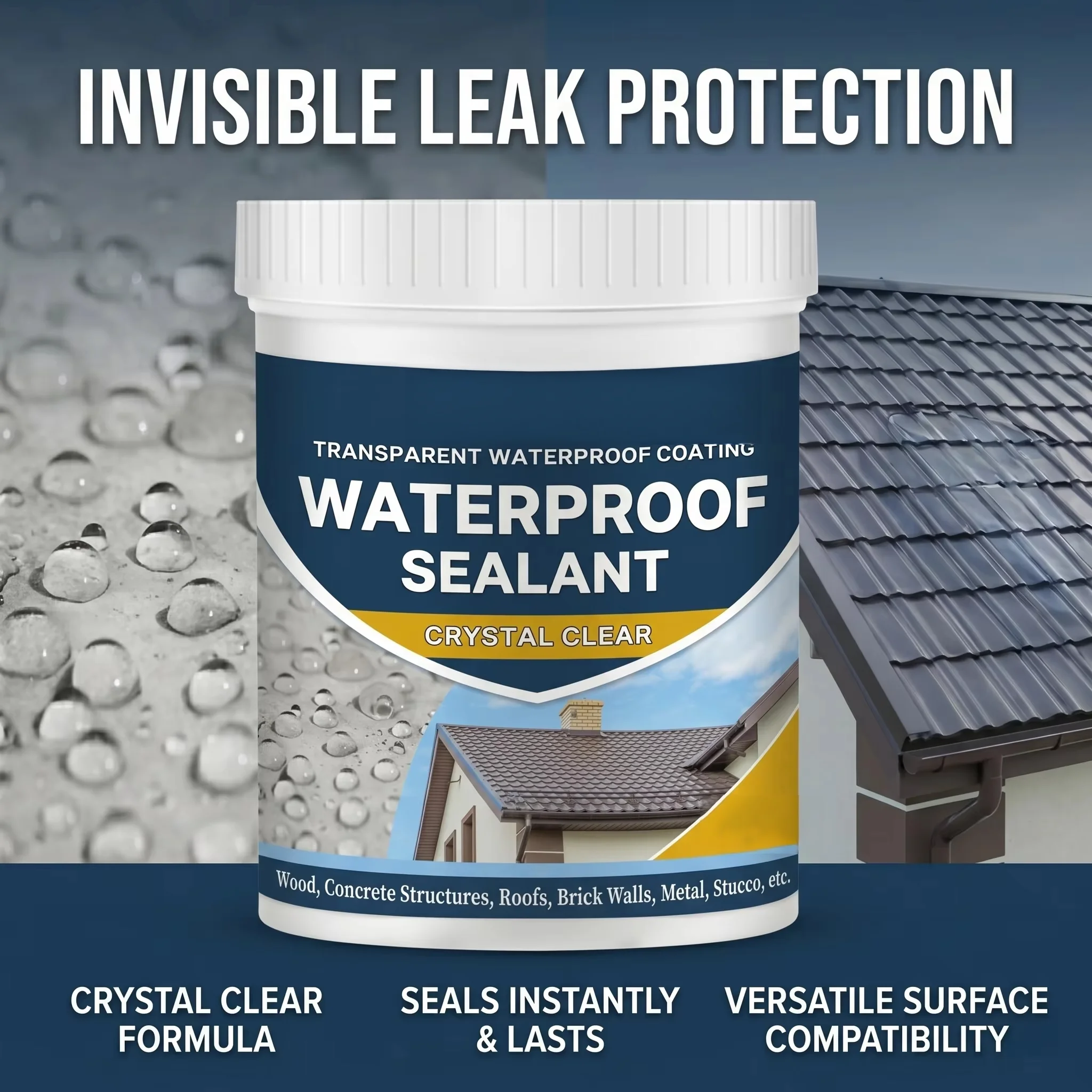 puttyCrystal Clear Waterproof Sealant Invisible Transparent Adhesive Anti-Leak Liquid Coating for Concrete Wood Stucco Roof
puttyCrystal Clear Waterproof Sealant Invisible Transparent Adhesive Anti-Leak Liquid Coating for Concrete Wood Stucco Roof