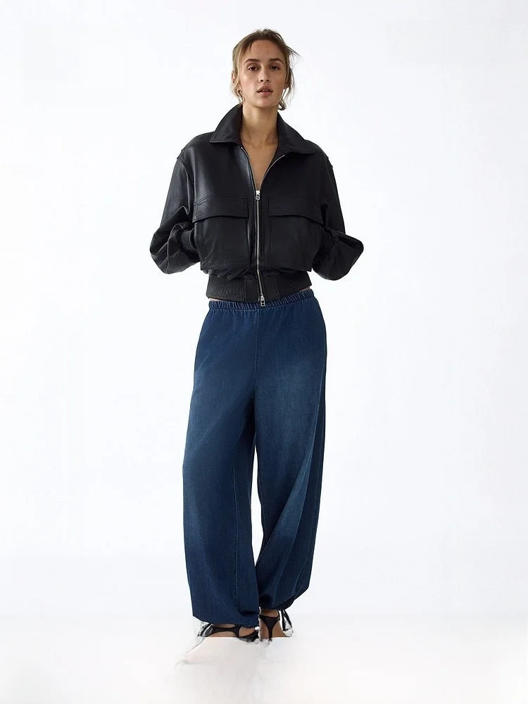 Women's Denim Jeans Summer New Raseel Danning Outdoor Travel Lantern Long Pants Loose Fit Natural Waist Cotton Blend H&M
Women's Denim Jeans Summer New Raseel Danning Outdoor Travel Lantern Long Pants Loose Fit Natural Waist Cotton Blend H&M