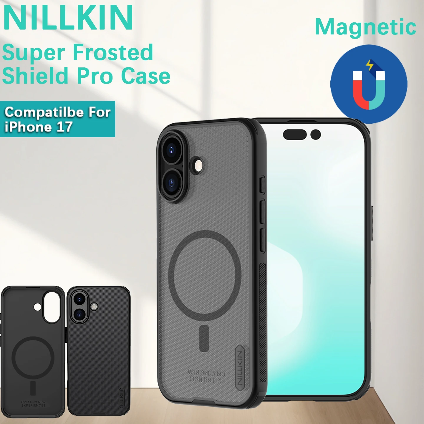 NILLKIN Compatible For iPhone 17 AIR Super Frosted Shield Magnetic Mobile phone case TPU PC back cover plastic protective Case
NILLKIN Compatible For iPhone 17 AIR Super Frosted Shield Magnetic Mobile phone case TPU PC back cover plastic protective Case