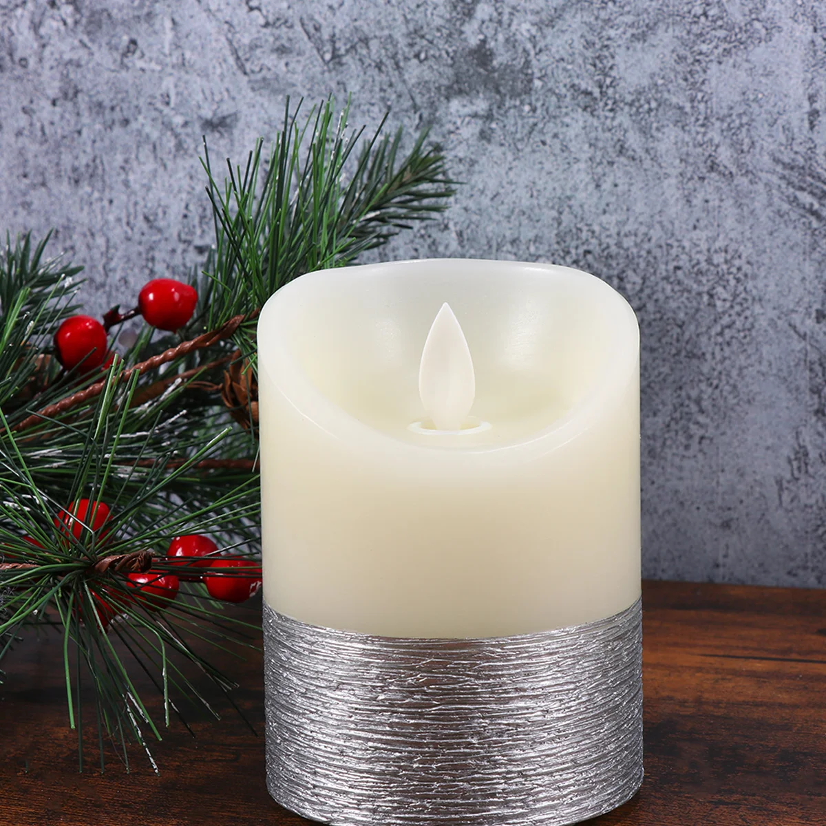 LED Remote Control Lights Brushed Silver Pillar Flickering Rechargeable Flameless Lamps Night Light Table
LED Remote Control Lights Brushed Silver Pillar Flickering Rechargeable Flameless Lamps Night Light Table