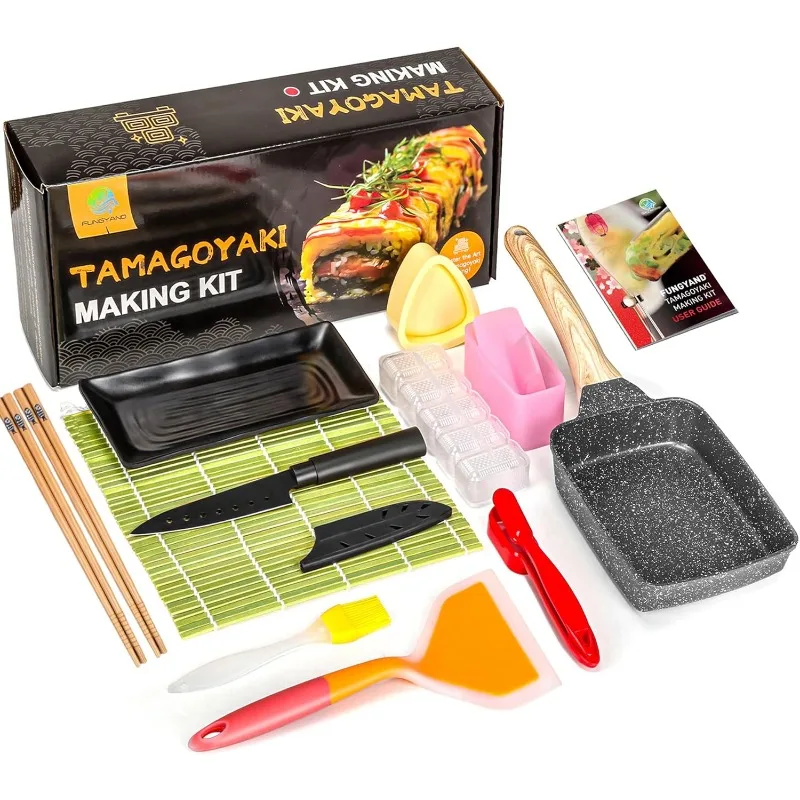 Набор сковородок Tamagoyaki, японская сковорода для омлета 12 в 1 с лопаткой, бамбуковым ковриком, ножом и аксессуарами для суши, роскошная посуда 5x7 дюймов
Набор сковородок Tamagoyaki, японская сковорода для омлета 12 в 1 с лопаткой, бамбуковым ковриком, ножом и аксессуарами для суши, роскошная посуда 5x7 дюймов