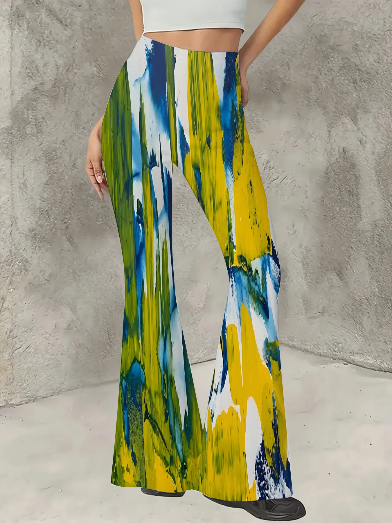 Women's Flared Pants Brush Stroke Abstract Print Trousers Stretchy Casual Bell Bottoms for Daily Vacation Streetwear
Women's Flared Pants Brush Stroke Abstract Print Trousers Stretchy Casual Bell Bottoms for Daily Vacation Streetwear