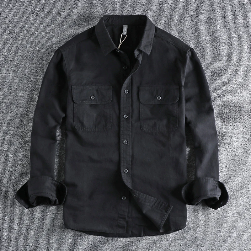 Washed Cotton Work Shirt Men's Long Sleeve Comfortable Breathable Spring Summer Versatile Youth American Style Artistic Simple
Washed Cotton Work Shirt Men's Long Sleeve Comfortable Breathable Spring Summer Versatile Youth American Style Artistic Simple